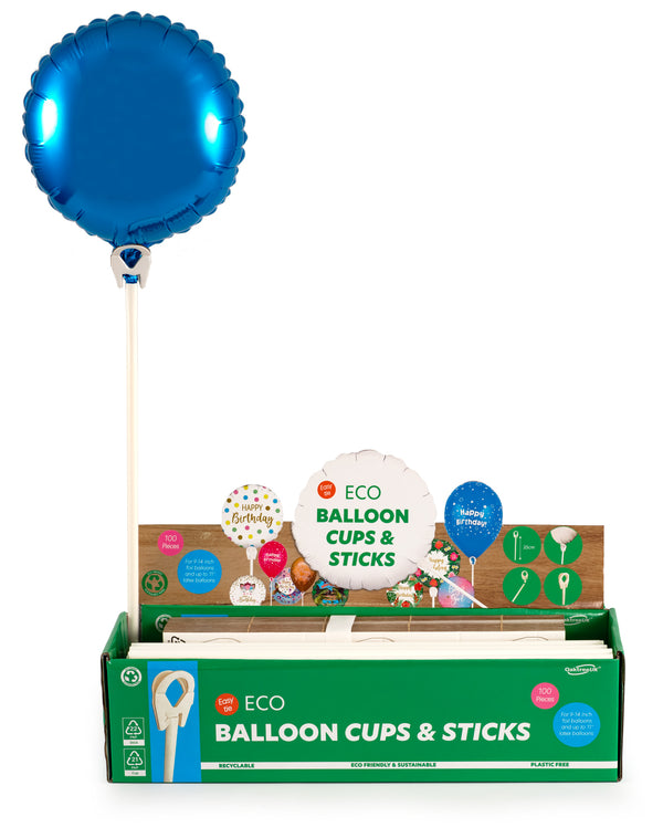 ECO BALLOON STICK AND HOLDER FOR AIR-FILL BALLOONS (BOX OF 100)