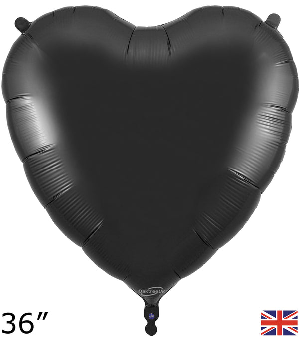36" BLACK HEART FOIL