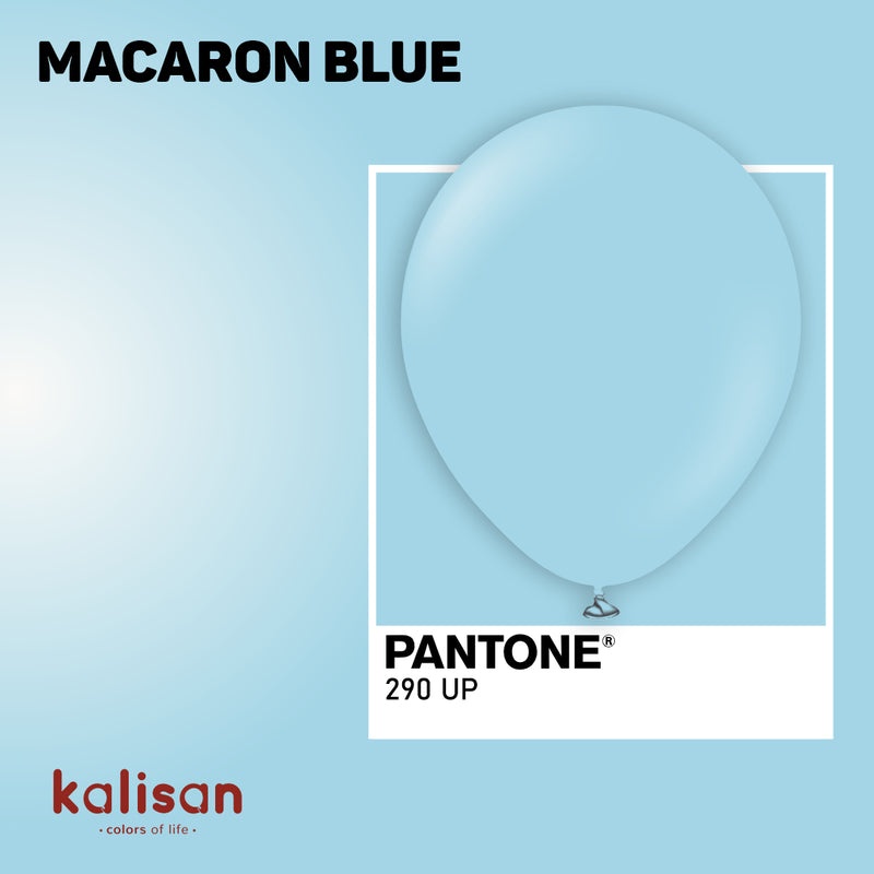 12" KALISAN MACARON BLUE LATEX (100 PER BAG)