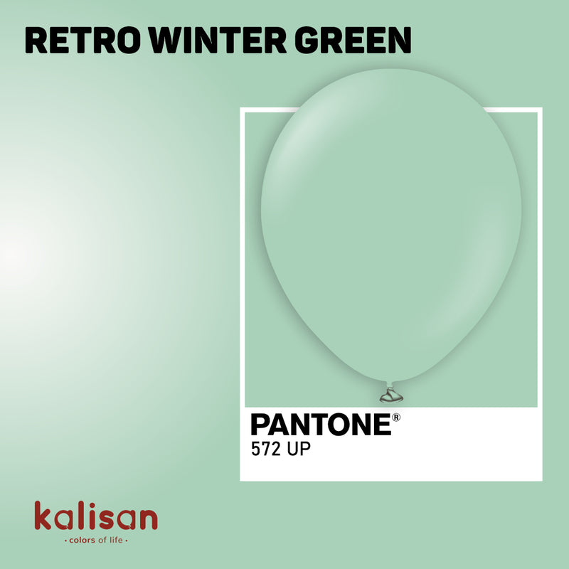 12" KALISAN RETRO WINTER GREEN LATEX (100 PER BAG)