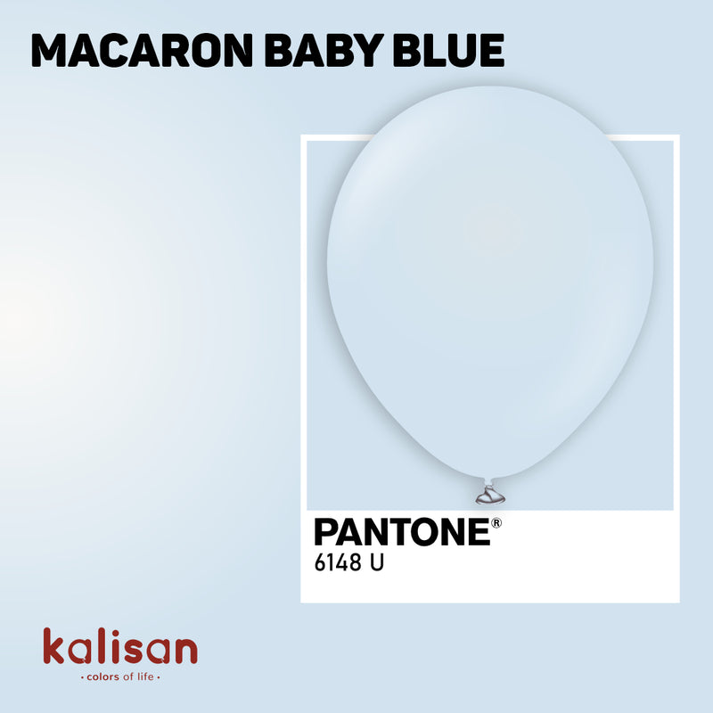 12" KALISAN MACARON BABY BLUE LATEX (100 PER BAG)