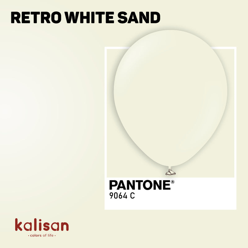 12" KALISAN RETRO WHITE SAND LATEX (500 PER BAG)