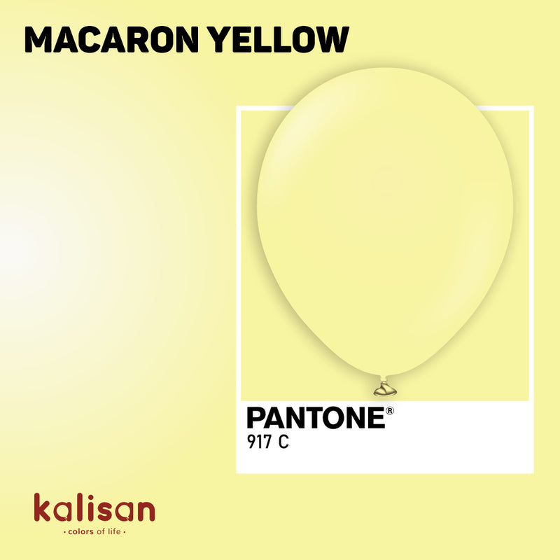 12" KALISAN MACARON YELLOW LATEX (100 PER BAG)