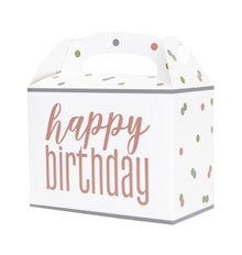 BOXES: ROSE GOLD HAPPY BIRTHDAY BOXES (6 PER PACK)