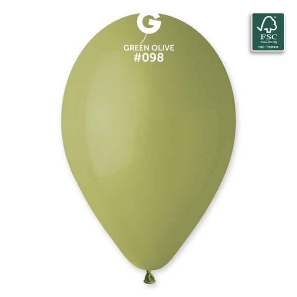 12" GEMAR GREEN OLIVE #098 LATEX (50 PER PACK)