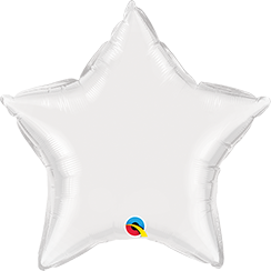 Qualatex 22855 4" White Star Foil Balloon