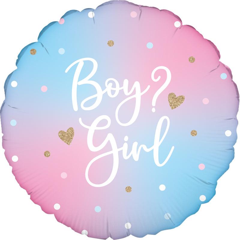 18" Foil Balloon For Gender Reveal, Baby Shower Party Decoration, Pink Or Blue