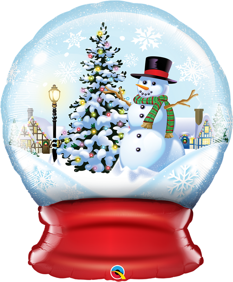 Qualatex 23494 Christmas Snow Globe Foil
