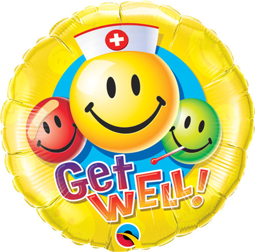 18'' Round Get Well Smile Faces