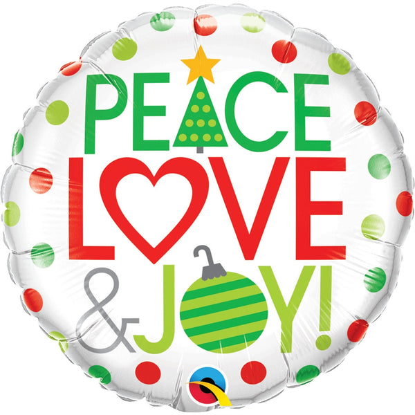 Qualatex 52099 Peace Love and Joy Foil