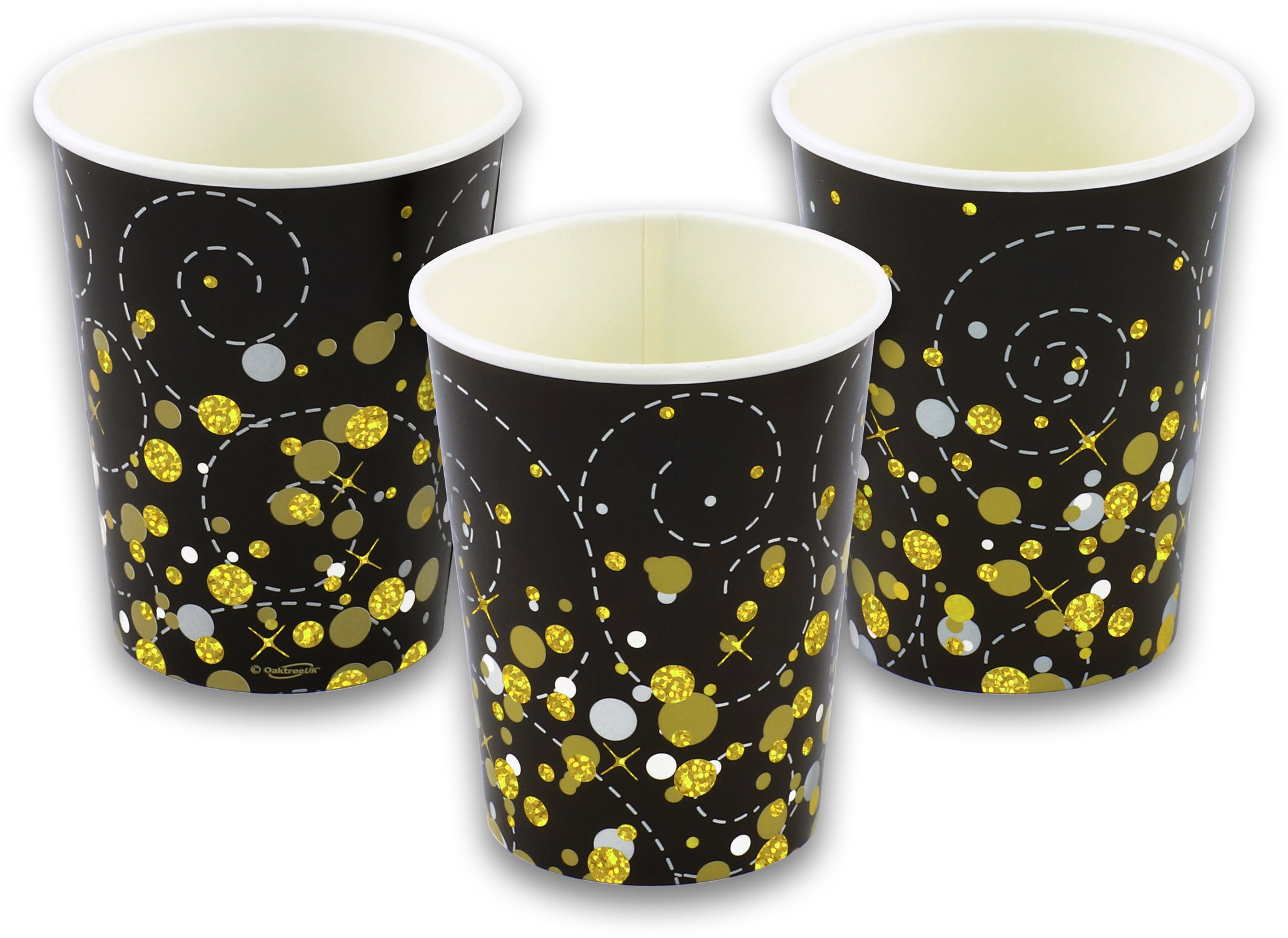 Cups Sparkling Fizz Black and Gold Paper Cups Ireland