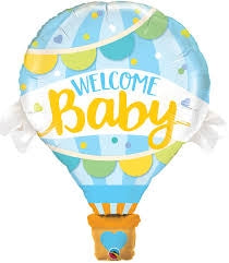 Welcome Baby Blue Large Foil