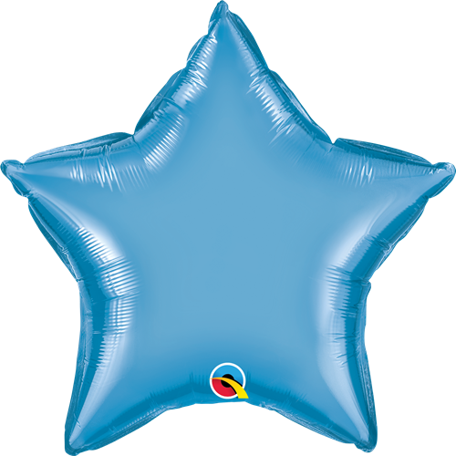 Qualatex 90081 20" Star Chrome Blue Foil