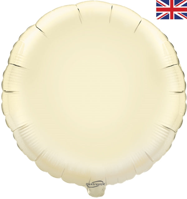 18" IVORY ROUND PACKAGED FOIL