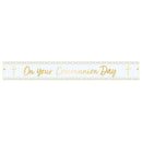 BANNER: BLUE BOTANICAL CELEBRATION COMMUNION FOIL BANNER 2.7m