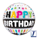 22" SINGLE BUBBLE BIRTHDAY BLACK BAND