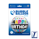 22" SINGLE BUBBLE BIRTHDAY BLACK BAND