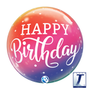 22" SINGLE BUBBLE BIRTHDAY OMBRE & DOTS