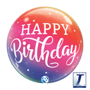 22" SINGLE BUBBLE BIRTHDAY OMBRE & DOTS