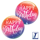 22" SINGLE BUBBLE BIRTHDAY OMBRE & DOTS