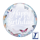 22" SINGLE BUBBLE BIRTHDAY SOFT BUTTERFLIES