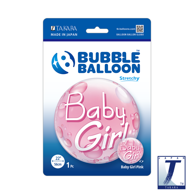 22" SINGLE BUBBLE BABY GIRL PINK CONFETTI DOTS