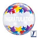 22" SINGLE BUBBLE CONGRATULATIONS SHOOTING STARS
