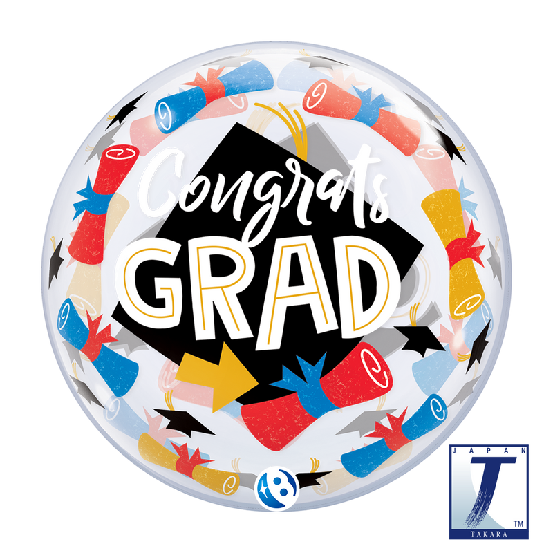 22" SINGLE BUBBLE CONGRATS GRAD
