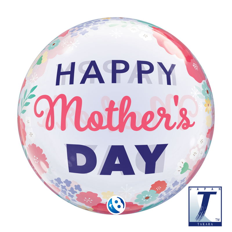 22" SINGLE BUBBLE MOTHER'S DAY FLOLAL PASTEL