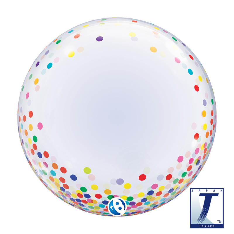 24" DECO BUBBLE COLORFUL CONFETTI DOTS