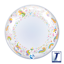 24" DECO BUBBLE UNICORNS AND RAINBOWS
