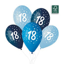 13" GEMAR RETAIL LATEX AGE 18 BLUES (6 BALLOONS PER PACK)