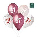 13" GEMAR RETAIL LATEX AGE 21 PINKS (6 BALLOONS PER PACK)