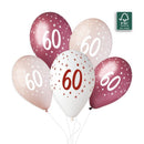 13" GEMAR RETAIL LATEX AGE 60 PINKS (6 BALLOONS PER PACK)