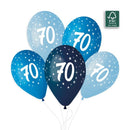 13" GEMAR RETAIL LATEX AGE 70 BLUES (6 BALLOONS PER PACK)