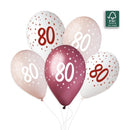 13" GEMAR RETAIL LATEX AGE 80 PINKS (6 BALLOONS PER PACK)
