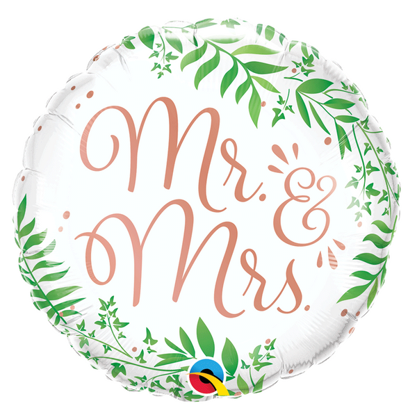 18" ROUND MR & MRS FOIL