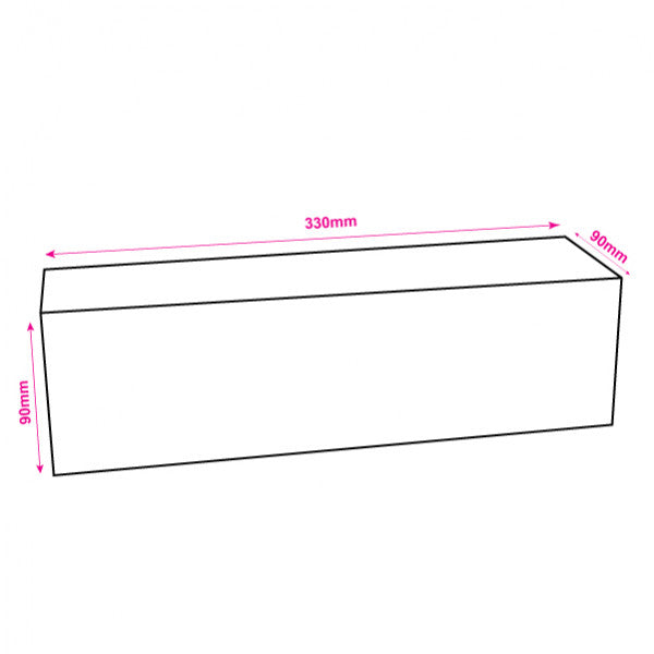 BOX: MAGNETIC WINE GIFT BOX - WHITE (90x330x90)