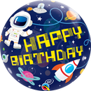 22" SINGLE BUBBLE BIRTHDAY OUTER SPACE