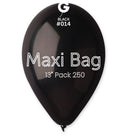 13" GEMAR MAXI BLACK LATEX (250 PER BAG)