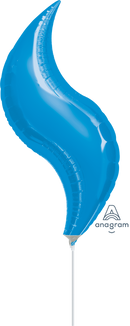 28" SHAPE CURVE BLUE FOIL (PACK OF 3)