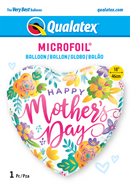 18" HEART MOTHER'S DAY SPRING FLORAL FOIL