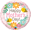 18" ROUND MOTHER'S DAY BEES & FLOWERS FOIL