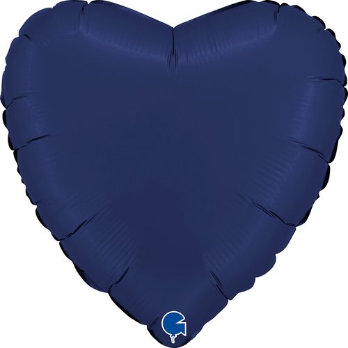 18" NAVY BLUE HEART FOIL