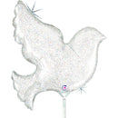 14" MINI PEARL WHITE DOVE FOIL