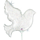14" MINI PEARL WHITE DOVE FOIL (10 PER PACK)