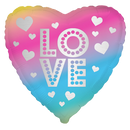 18" HEART LOVE GRADIENT FOIL