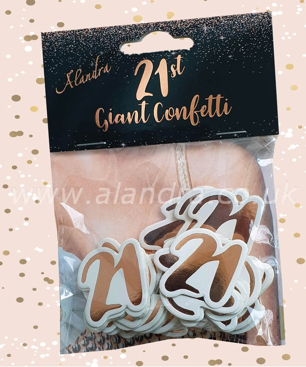 21ST GIANT CONFETTI ROSE GOLD