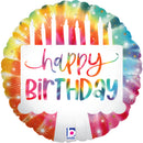 9" MINI ROUND TIE-DYE CAKE BIRTHDAY FOIL