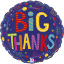 9" MINI ROUND BIG THANKS BLUE FOIL